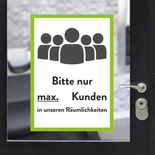 Sticker A3 max customers green