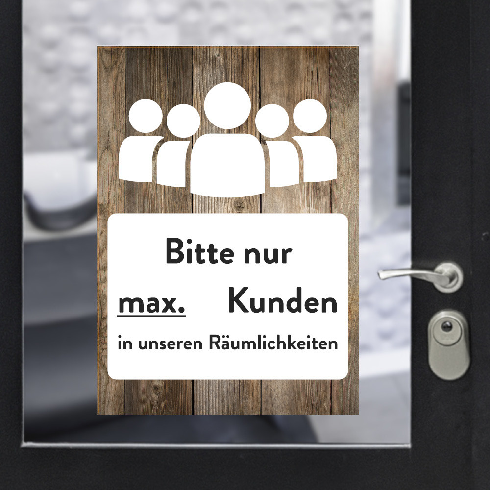 Sticker A3 max customers wood